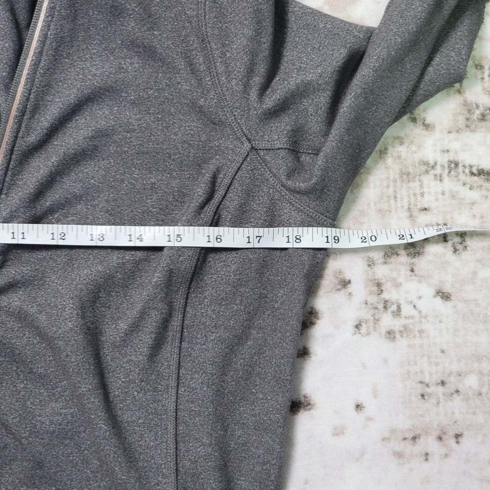 Calia Jacket Womens Full Zip Gray Athletic Yoga Running Lightweight Thumbholes M - Picture 7 of 8